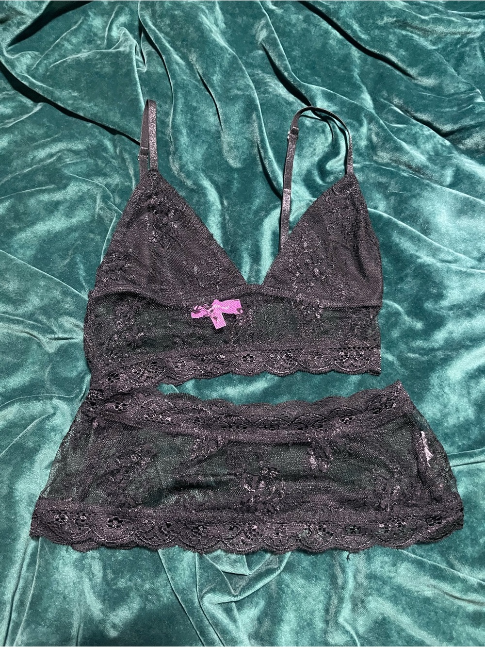 Edikted Black Lace Bralette Top